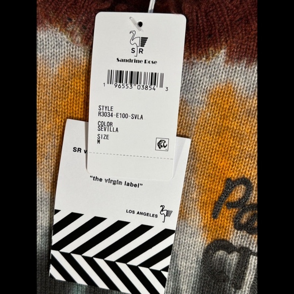 Sandrine Rose x Free People Tie Dye Paradise Circus Cashmere/Wool Sweater Size M - Picture 8 of 16